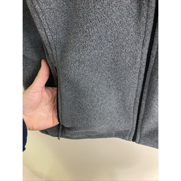 LL Bean Vest Women XL Gray Fleece Jacket Coat Performance Full Zip Polartec - Picture 4 of 13